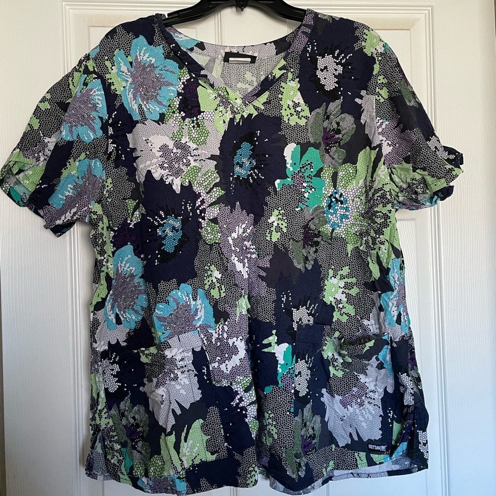 Greys Anatomy 2X Scrub Top NEW